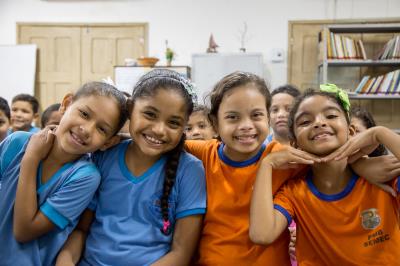 Crianças participam de ação educativa no Dia Internacional da Síndrome de Down	