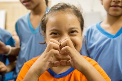 Crianças participam de ação educativa no Dia Internacional da Síndrome de Down	