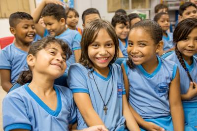 Crianças participam de ação educativa no Dia Internacional da Síndrome de Down	