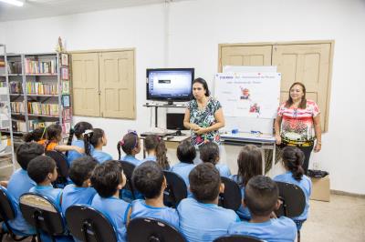 Crianças participam de ação educativa no Dia Internacional da Síndrome de Down	