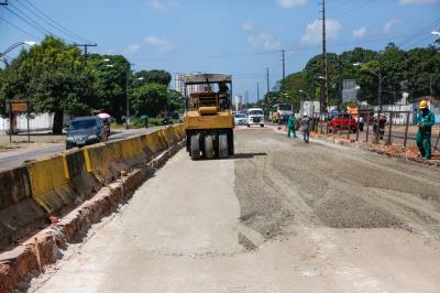 Trabalhos seguem no BRT Belém