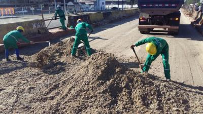 Trabalhos seguem no BRT Belém