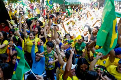 Transmissão de Brasil x México na Batista Campos