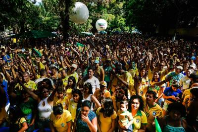 Derrota do Brasil não tira a animação do evento "Belém na Copa"
