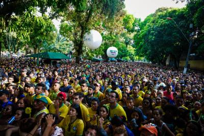 Derrota do Brasil não tira a animação do evento "Belém na Copa"