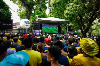 Derrota do Brasil não tira a animação do evento "Belém na Copa"