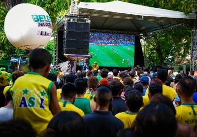 Derrota do Brasil não tira a animação do evento "Belém na Copa"