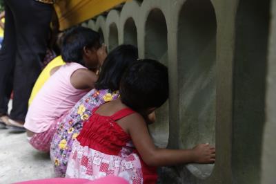 Colônia de férias com crianças venezuelanas no Bosque Rodrigues Alves