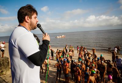 Dezenas de Inscritos na travessia Murubira/Farol, em Mosqueiro
