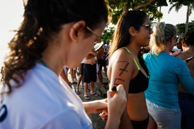 Dezenas de Inscritos na travessia Murubira/Farol, em Mosqueiro