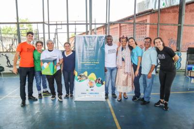 Quarteto Brasil de Tuhu apresenta concerto didático para alunos da Escola Inês Maroja