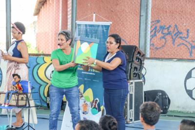 Quarteto Brasil de Tuhu apresenta concerto didático para alunos da Escola Inês Maroja