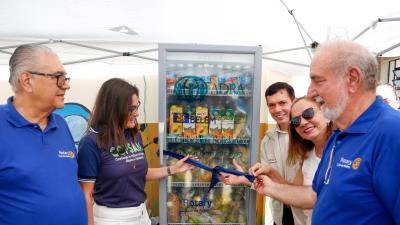 Projeto Geladeira Solidária é instalado na escola Municipal Rotary, na Condor