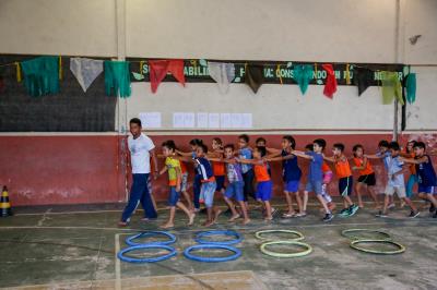 Professor do município promove inclusão em atividades físicas para alunos