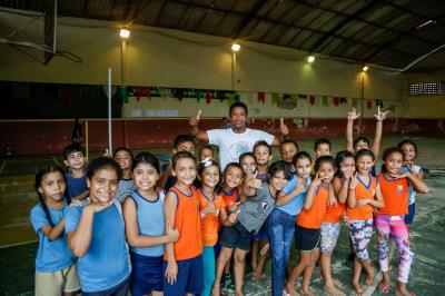 Professor do município promove inclusão em atividades físicas para alunos