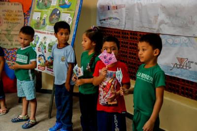 Escola Bosque encerra Semana do Folclore com exposição sobre lenda da boiúna