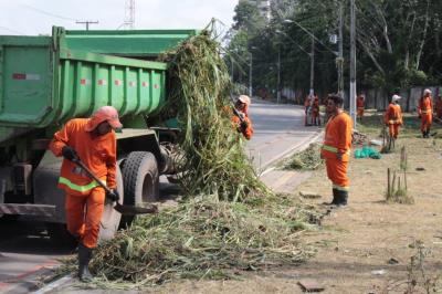 Prefeitura leva mutirão de limpeza à avenida Perimetral