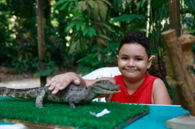 Bosque Rodrigues Alves comemora Dia da Fauna e aniversário do peixe-boi Cajuru