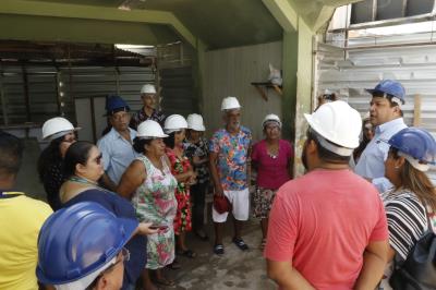 Lideranças comunitárias visitam obras do Pronto Socorro do Guamá