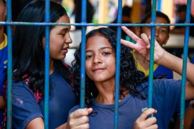 Mais de 40 crianças venezuelanas participam dos Jogos Escolares da Semec