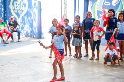 Mais de 40 crianças venezuelanas participam dos Jogos Escolares da Semec