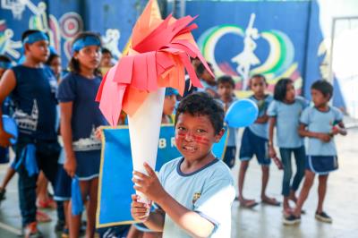 Mais de 40 crianças venezuelanas participam dos Jogos Escolares da Semec