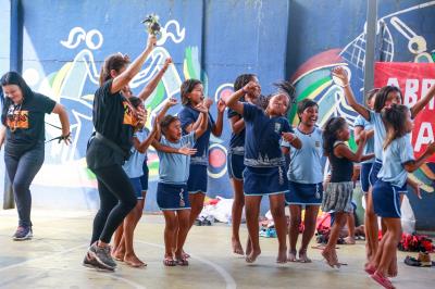 Mais de 40 crianças venezuelanas participam dos Jogos Escolares da Semec