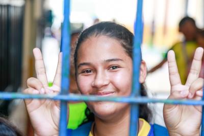 Mais de 40 crianças venezuelanas participam dos Jogos Escolares da Semec