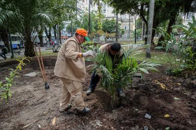 Semma recupera áreas verdes de jardins em praças de Belém após o Círio