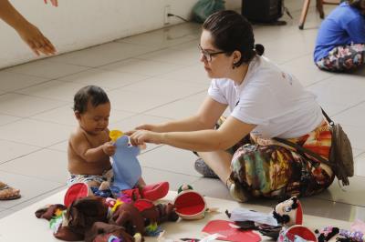 Funpapa conscientiza a população contra o trabalho infantil durante o Círio das Crianças
