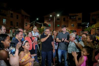 Vila da Barca ganha quadra de vôlei reformada e obras de pavimentação