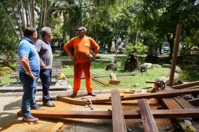 Prefeito Zenaldo Coutinho vistoria obras em andamento pela cidade