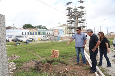 Praças do Centro Histórico de Belém estão passando por revitalização
