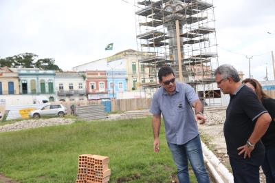 Praças do Centro Histórico de Belém estão passando por revitalização