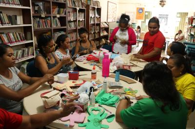 Projeto Pororoca Literária promove oficina de artesanato da Páscoa