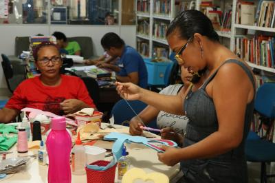 Projeto Pororoca Literária promove oficina de artesanato da Páscoa