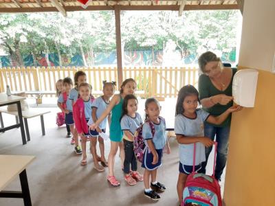 Programa reforça medidas de higienização entre alunos da rede municipal