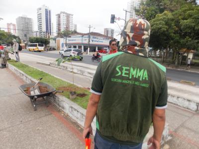 Avenida Almirante Barroso recebe plantio de ipês