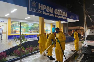 Guamá recebe ação de limpeza para prevenção da covid-19