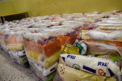 Entrega dos kits das merendas escolares