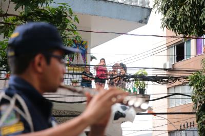 Banda da Guarda Municipal de Belém alegra o sábado de moradores de três bairros