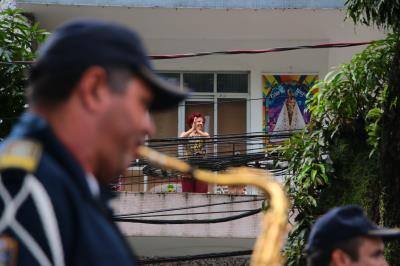 Banda da Guarda Municipal de Belém alegra o sábado de moradores de três bairros