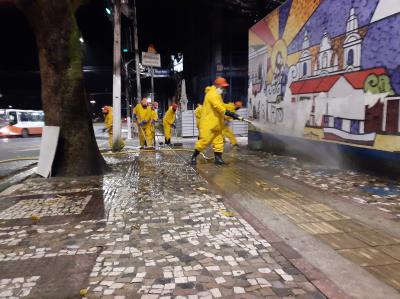 Prefeitura de Belém realiza desinfecção de espaços públicos
