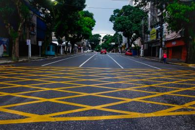 SeMOB intensifica ações de sinalização viária durante isolamento social