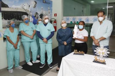 Hospital Dom Vicente Zico recebe imagem de Nossa Senhora de Nazaré