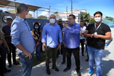 Visita às obras do Complexo Esportivo e Cultural da Tamandaré