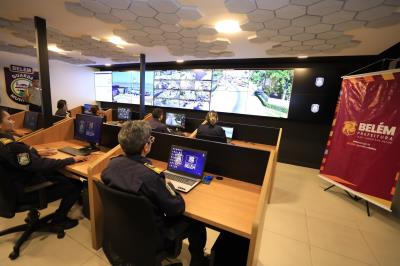 Inauguração da Central de Vídeo de monitoramento da Guarda, GMB
