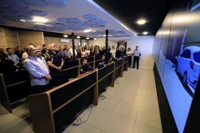 Inauguração da Central de Vídeo de monitoramento da Guarda, GMB