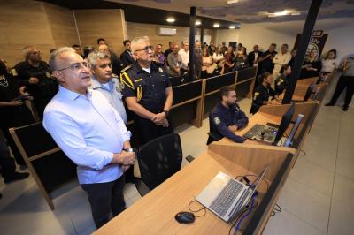 Inauguração da Central de Vídeo de monitoramento da Guarda, GMB