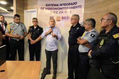 Inauguração da Central de Vídeo de monitoramento da Guarda, GMB